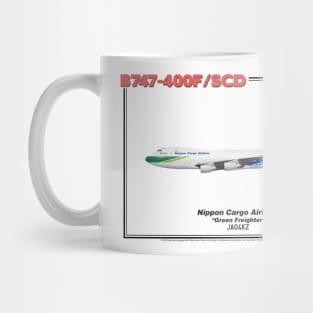 Boeing B747-400F/SCD - Nippon Cargo Airlines "Green Freighter" (Art Print) Mug